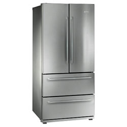 Smeg FQ55FX1 4-Door American Style Fridge Freezer, A+ Energy Rating, 84cm Wide, Stainless Steel